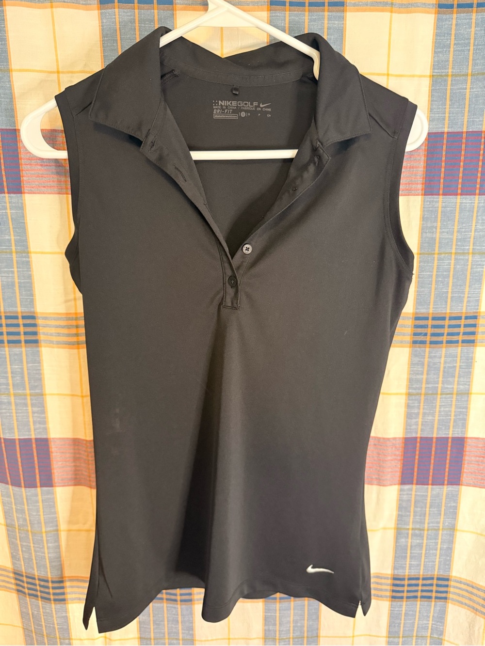 Nike Black Sleeveless Golf Polo Tank